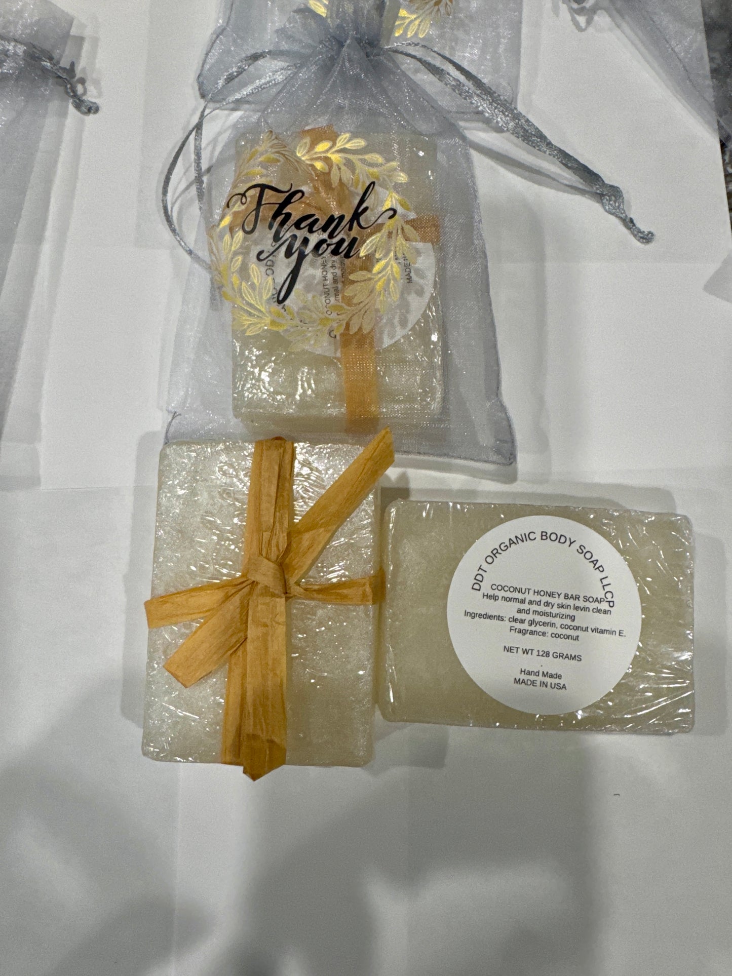 Handmade honey coconut moisturizing bar soap