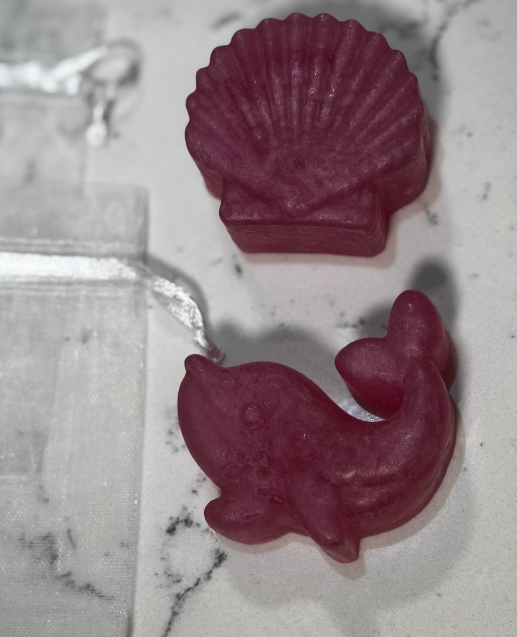 Handmade baby bar soap detail