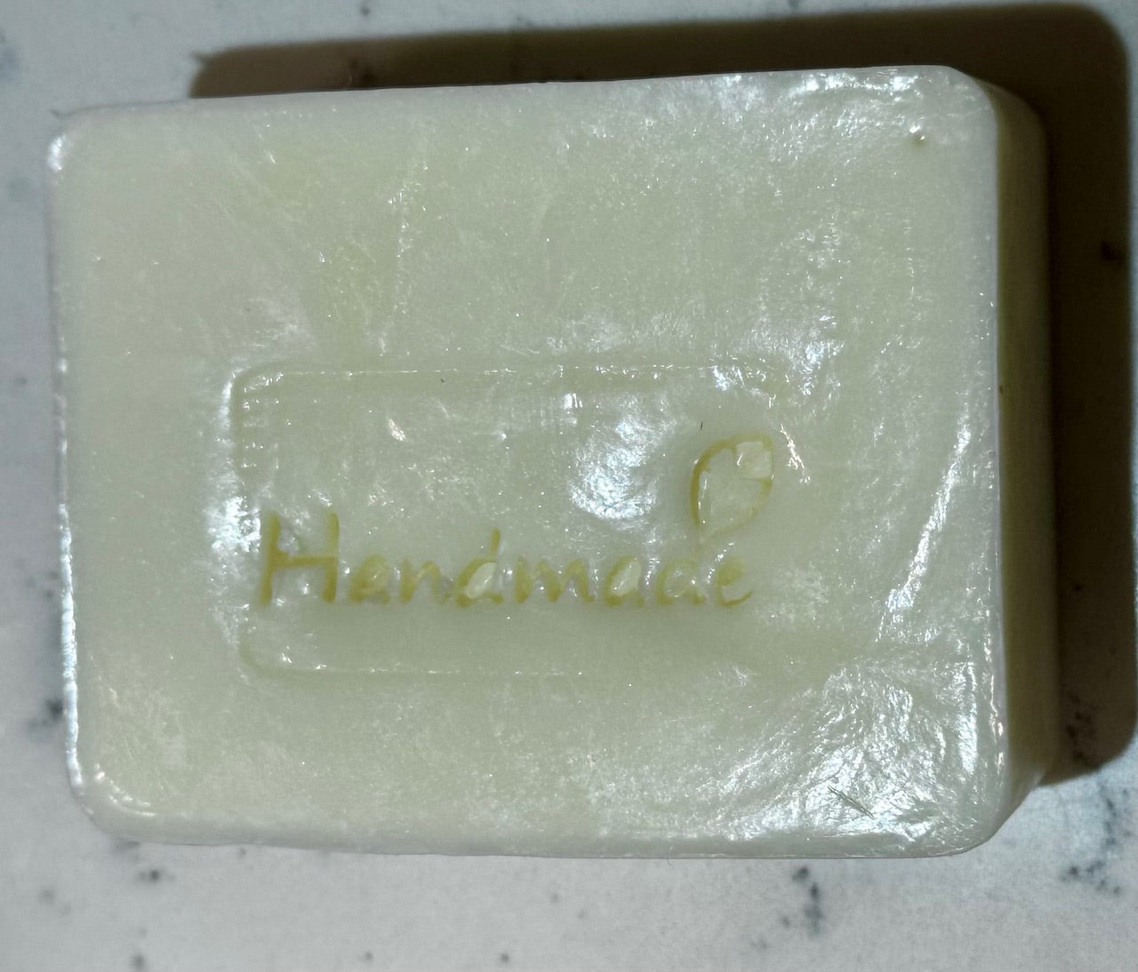 Handmade oatmeal lavender soap bar detail