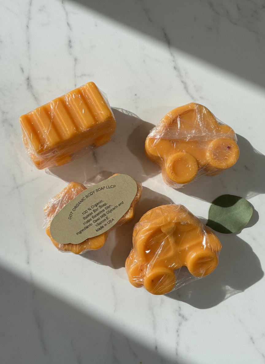 Gentle handmade baby bar soap with natural goat milk