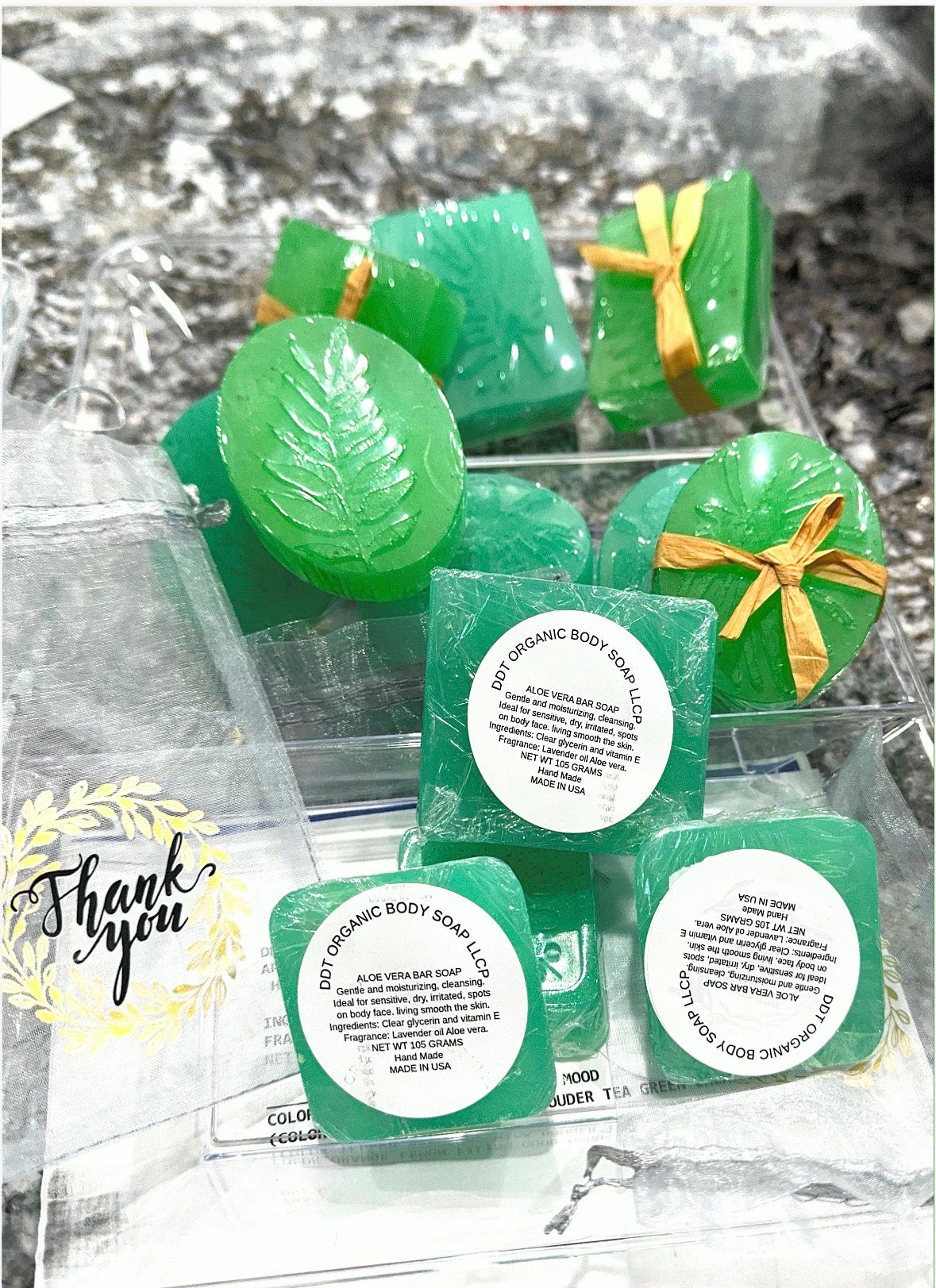 Natural aloe vera soap bar for sensitive skin